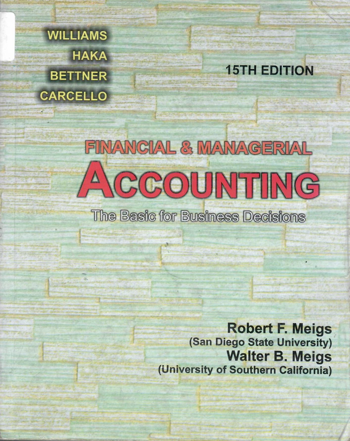 Financial & Managerial Accounting